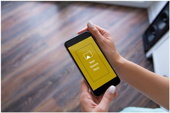 Download Unique iphone Hand Mockup with Holding iphone in Hands