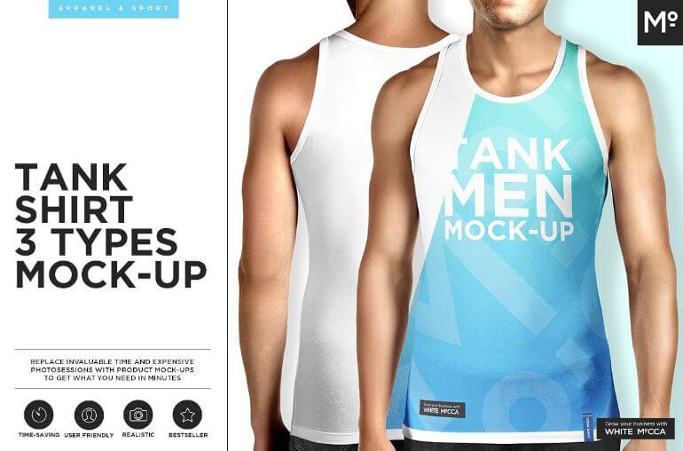 Download Download Men?S Running Singlet Mockup (Back View)