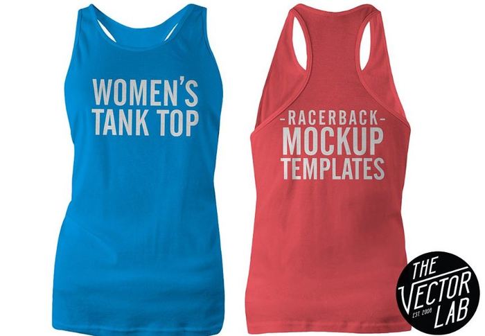 Download Tank top mockup psd templates, Racerback mockups - Texty Cafe