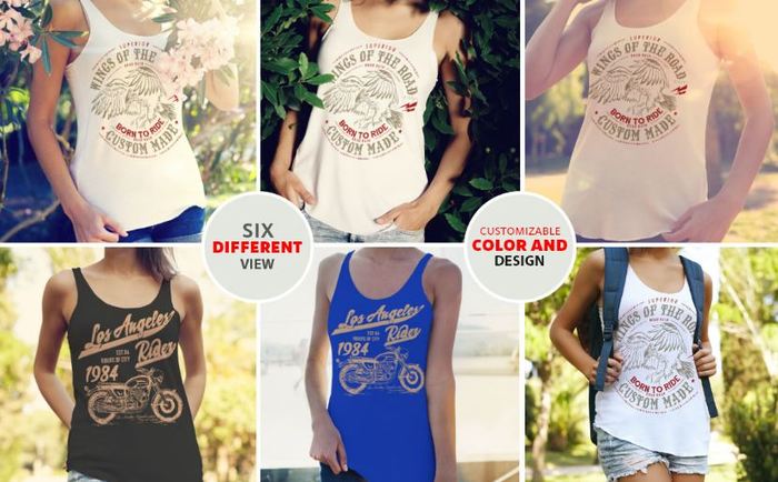 Download Tank top mockup psd templates, Racerback mockups - Texty Cafe