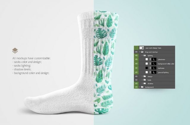 socks packaging design template