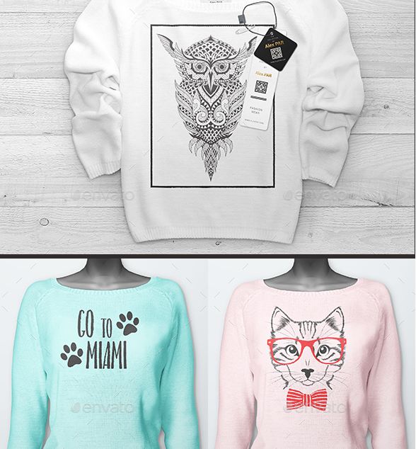 Download Sweater Mockup Templates- Smart, Ugly, Men's & Women's - Texty Cafe