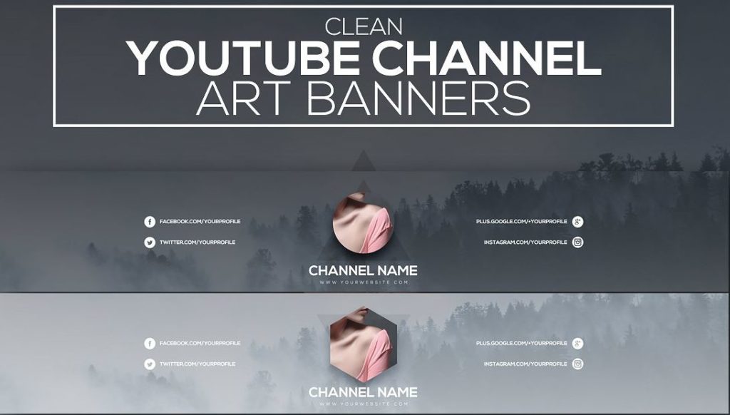 Download 40 Youtube Banner Template Psd For Channel Art Texty Cafe PSD Mockup Templates