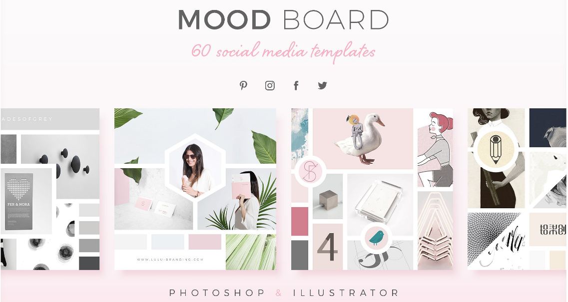 Download Mood Board Mockup Templates For Branding Texty Cafe PSD Mockup Templates