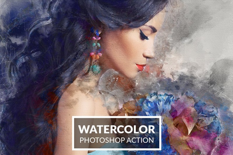 watercolor oil paint photoshop action free download