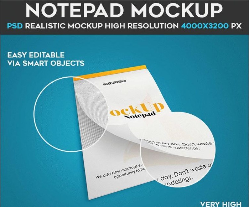 20+ Notepad Mockups Free Psd Templates - Texty Cafe