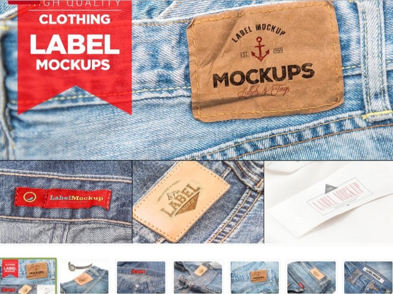 30 Clothing Label Mockup templates for apparel tag designs - Texty Cafe