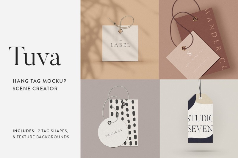 Download 30 Clothing Label Mockup templates for apparel tag designs ...