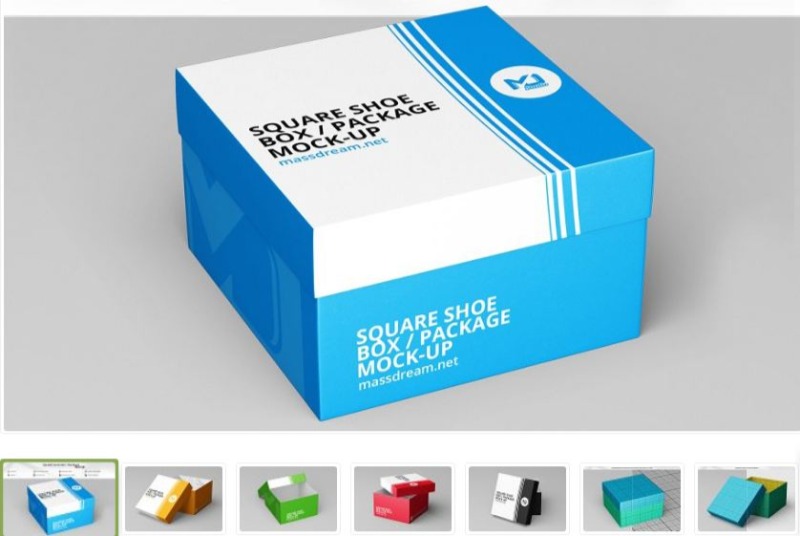 23 Shoe Box Mockup Design Templates (Square & more) Texty Cafe