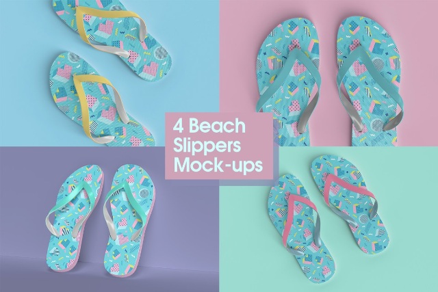 Download Sandals, Slippers & Flip Flop Mockup Psd Templates - Texty ...