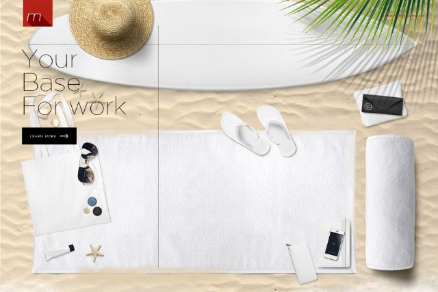 50+ Towel Mockup PSD for Beach, Bath, Tea, Gym (free and premium