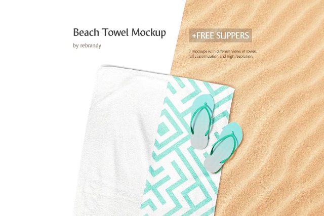 Download 50+ Towel Mockup PSD for Beach, Bath, Tea, Gym (free and ...