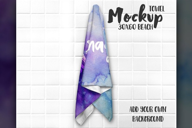 Download 50+ Towel Mockup PSD for Beach, Bath, Tea, Gym (free and ...