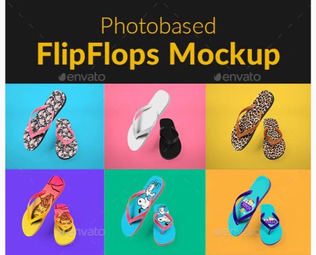 Download Sandals, Slippers & Flip Flop Mockup Psd Templates - Texty ...