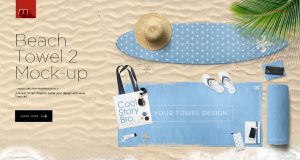 towel mockup psd featured